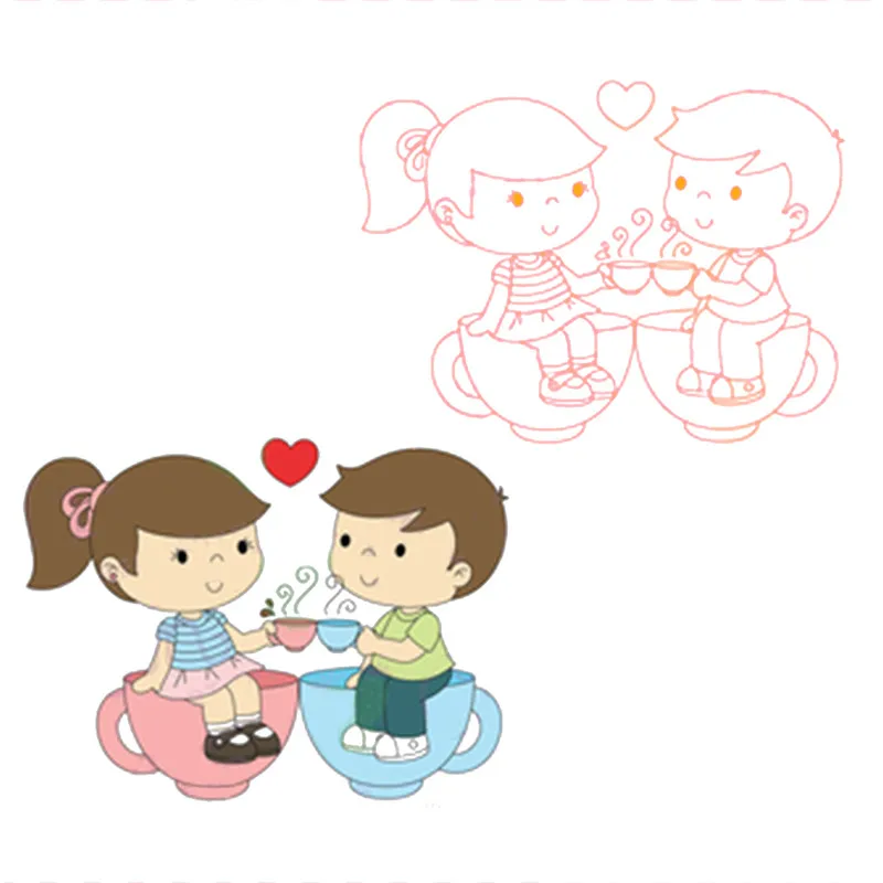 Штампы DiyArts Friend Coffee Time из металла для скрапбукинга трафарет альбома декор