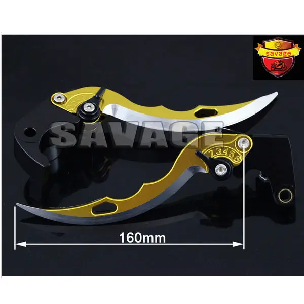 

For HONDA CBR600RR CBR1000RR 2008-2015 Golden Knife Blade CNC Aluminum Brake Clutch Levers with logo