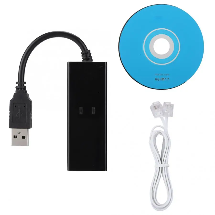 

USB 56K External Dial Up Voice Fax Data Modem Fit For Win7 Win8 Win10 XP Data Modem