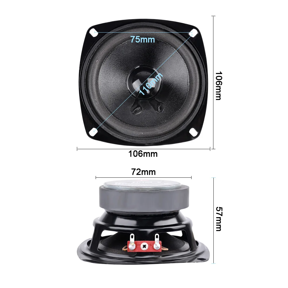 AIYIMA 1Pcs 4 Inch Portable Full Range Sound Speaker 8 Ohm 50W TV Computer Woofer Audio Speakers DIY For Home Theater