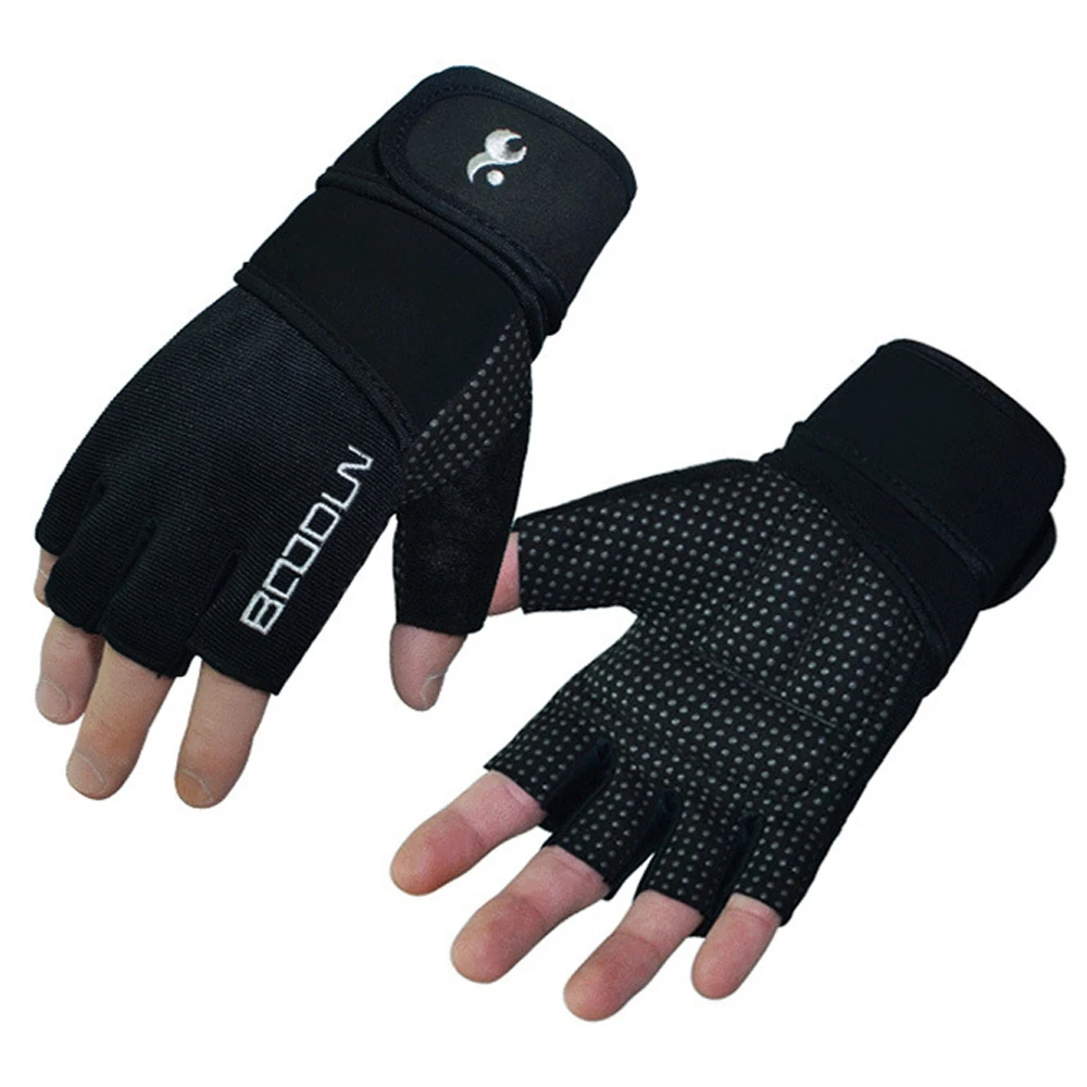 Men Women Sports Fitness Gloves Anti-slip Extended Wrist Half Finger Weight Lifting Body Building Training Dumbell Crossfit Glo Men Women Sports Fitness Gloves Anti-slip Extended Wrist Half Finger Weight Lifting Body Building Training Dumbell Crossfit Glo