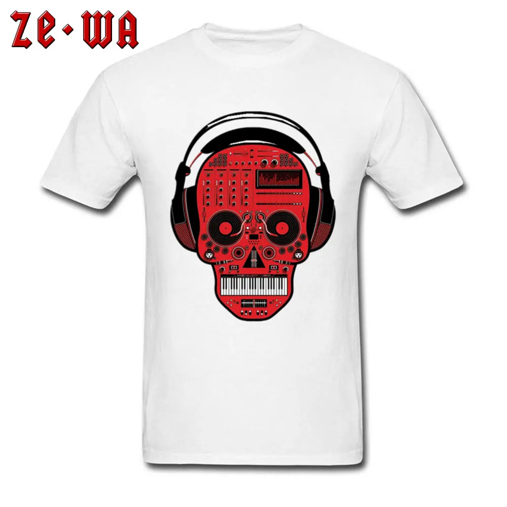 

Hip-Hop Rock DJ Skull Red Controller Earphone Youth Tee Shirt 3D Fashion Print Ustreet T Shirt White Orange Green Color Tshirt