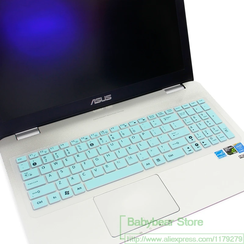 15 дюймовый ноутбук Клавиатура Защитная крышка для Asus 15," A52X B53S K53T K55D K73T N53D N53S N53T P53S X53B X53S X54H X55VD - Цвет: whiteblue