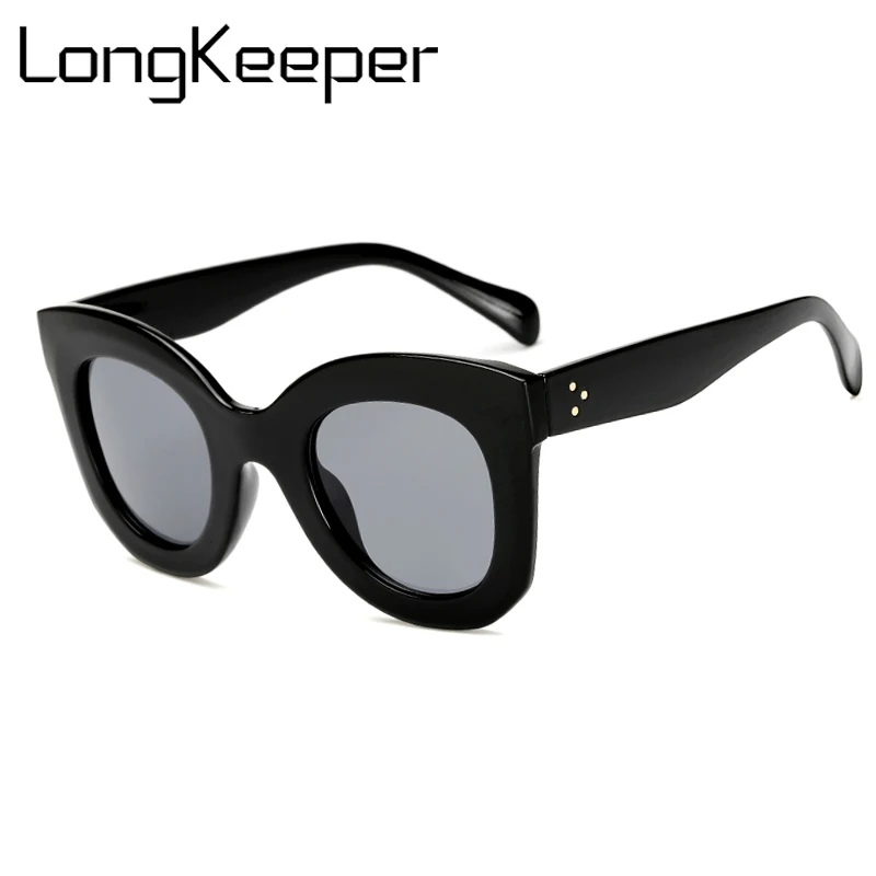 Женские солнцезащитные очки кошачий глаз LongKeeper винтажные леопардовые UV400