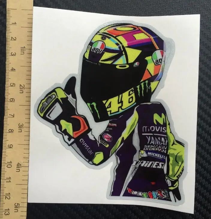 2016 NEW 46 Helmet Visor Sticker Die Cut Decal Ironman vinyl car