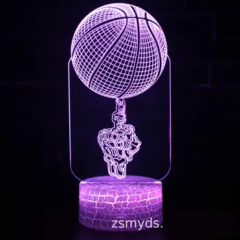 

Hand Ball 3d Night Light Creative Seven Color Remote Touch Led Visual Light Gift Small Table Usb Led 3d Lamp