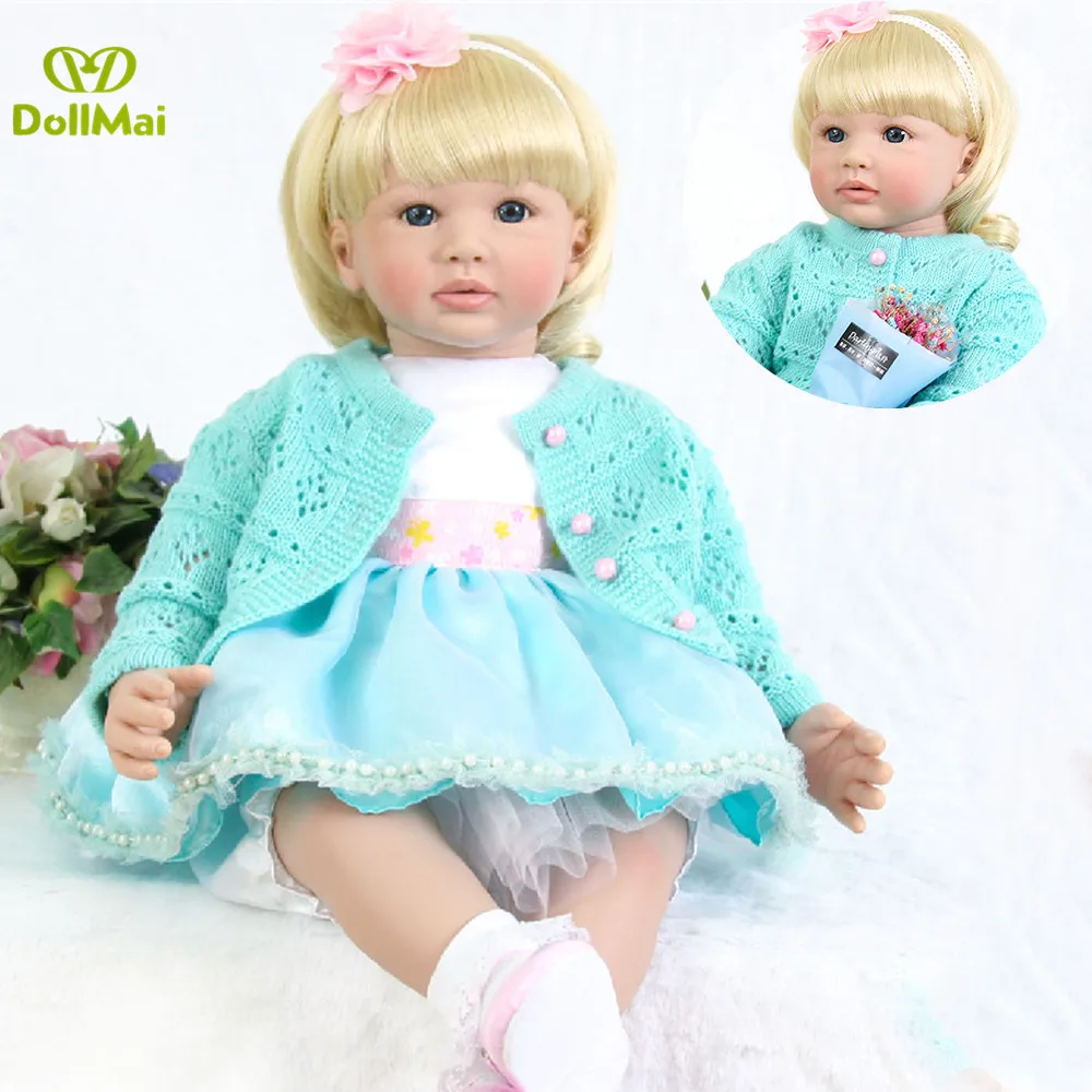 

Silicone Reborn Baby Doll Toys 60cm Princess Toddler Babies Like Alive newborn Girls Brinquedos exclusive Model Bebes Reborn