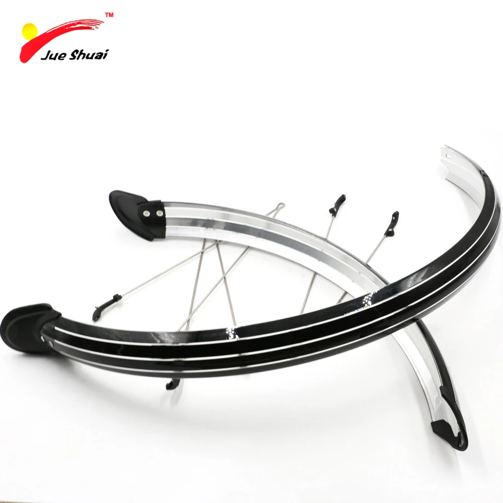 

1 Pair Black and Silver Bicycle Mudguards 20'' 24'' 26'' 700C PVC Full Fenders for Mountain Bike Tire Mud Prevent Bike Accessory