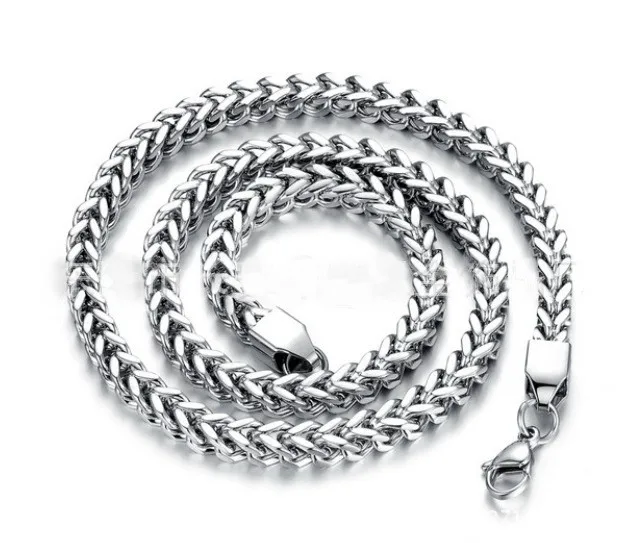 8,0 мм 316L ожерелье с закрученной цепью из нержавеющей стали, титановая сталь фреза с плоским концом, ожерелье-чокер