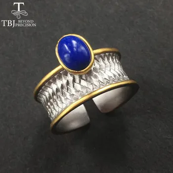 

TBJ,2017 New Men's Ring with natural Afghan Lapis Gemstone,best gift for men husband and boyfriend birthday party with gift box
