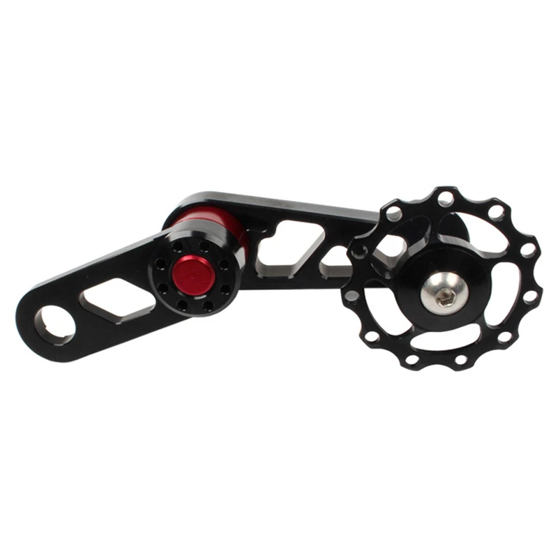 Folding Bicycle Guide Wheel Lp Oval Aluminum Alloy Cycling Single Speed Rear Derailleur Chain Tensioner with Sprocket MTB Bike