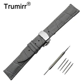 

22mm Croco Genuine Leather Watch Band for Asus ZenWatch 1 2 Men WI500Q WI501Q Stainless Pin Buckle Strap Wrist Belt Bracelet