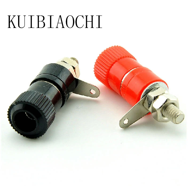 

5Pairs Connector Banana Plug Red Black Terminal Block PCB Terminal Block Banana Plugs wire connector terminals 4mm