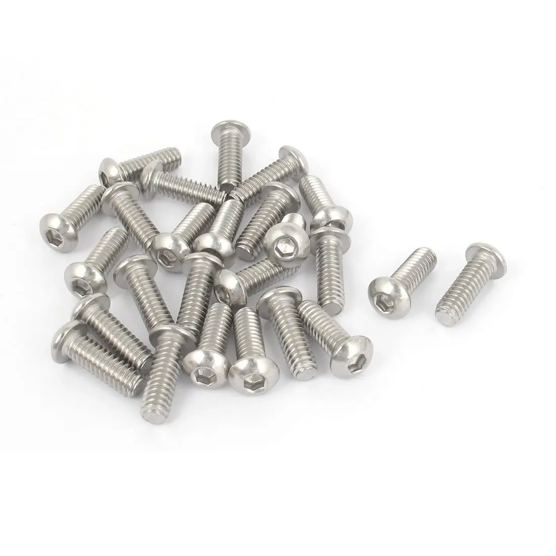 

1/4 Inch-20x3/4 Inch Hex Socket Button Head Bolts Screws 25pcs
