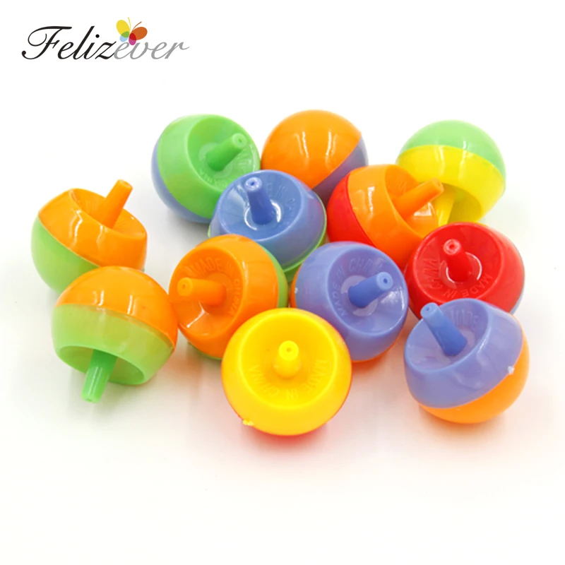 

12Pcs Plastic Spinning Top Kids Toys Retro Goodie bags Pinata Fillers Kids Birthday Party Favors Supplies Carnival Prize