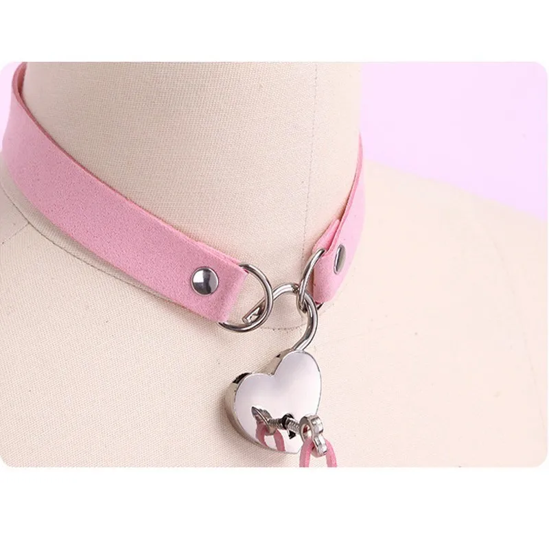 Sexy Pu Choker Punk Rock Handmade Heart 