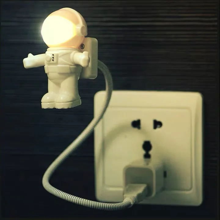  Flexible Spaceman Astronaut Usb Tube Led Night Light Lamp For Computer Laptop Pc Notebook Reading P - 4000020216190
