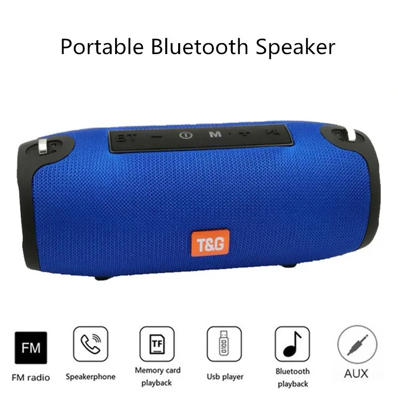 

40w Portable Bluetooth Speaker Column Music Player Sound System Boom Box With Fm Radio Aux Tf Subwoofer Double Speakers