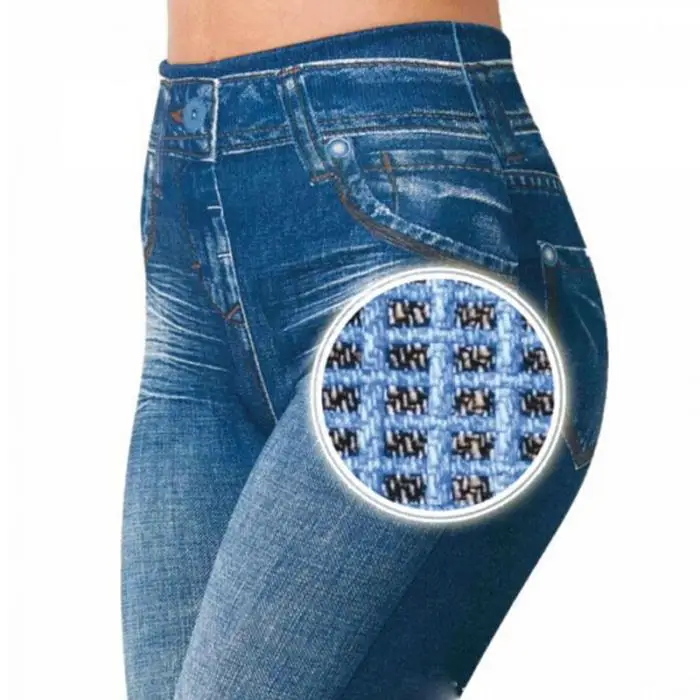 Женские тонкие джинсы Леггинсы с карманом Высокая талия облегающие джинсовые брюки TY66