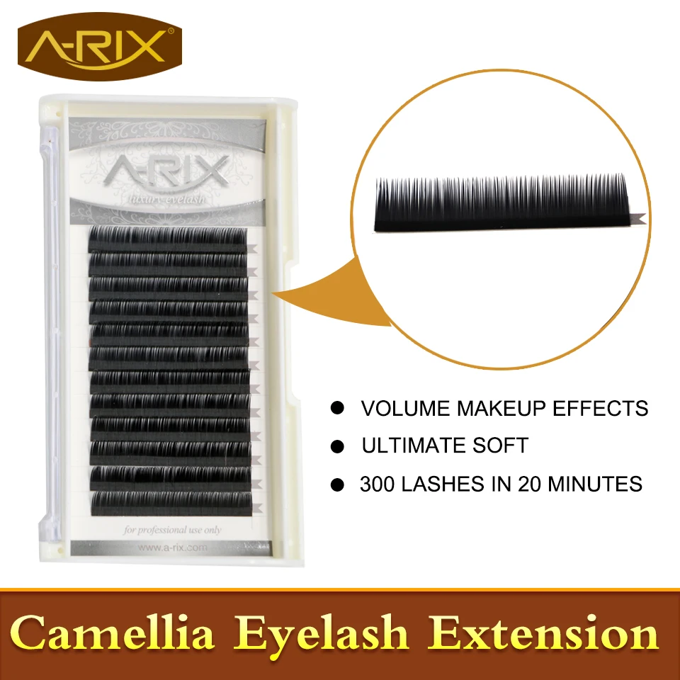 

1pc Camellia Eyelash Extension 0.07 Super Soft Volume Eye lash Mixed Length in One Line C Curl 3D-6D Makeup Effect