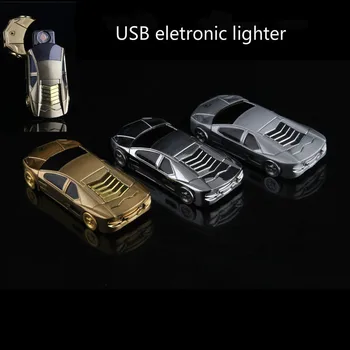 

2PCS/LOT Creative Metal Car Shape Rechargeable Eletronic USB Windproof Cigar Lighter
