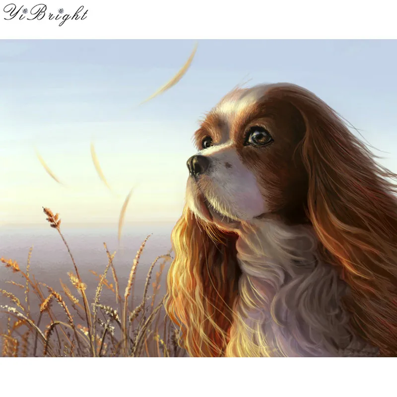 Diy 5d Berlian Lukisan Anjing Icon Rhinestones Bordir Hewan