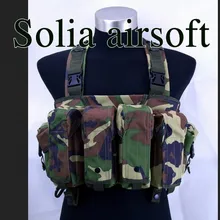 Тактический, для жилета, для страйкбола большой емкости журнал AK Rig Перевозчик боевой жилет Лесной Камуфляж