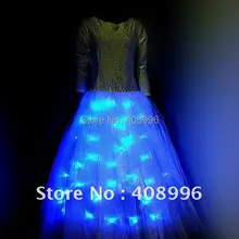 Женская бритва светодиодный подсветкой балетное платье для вечерние платье для сцены; танцевальное платье/2012 платье/обувь с подсветкой; костюмы