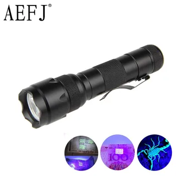 

502B UV Flashlight Ultra Violet Light Light Pet Urine Stains Detector Scorpion Use 18650 battery