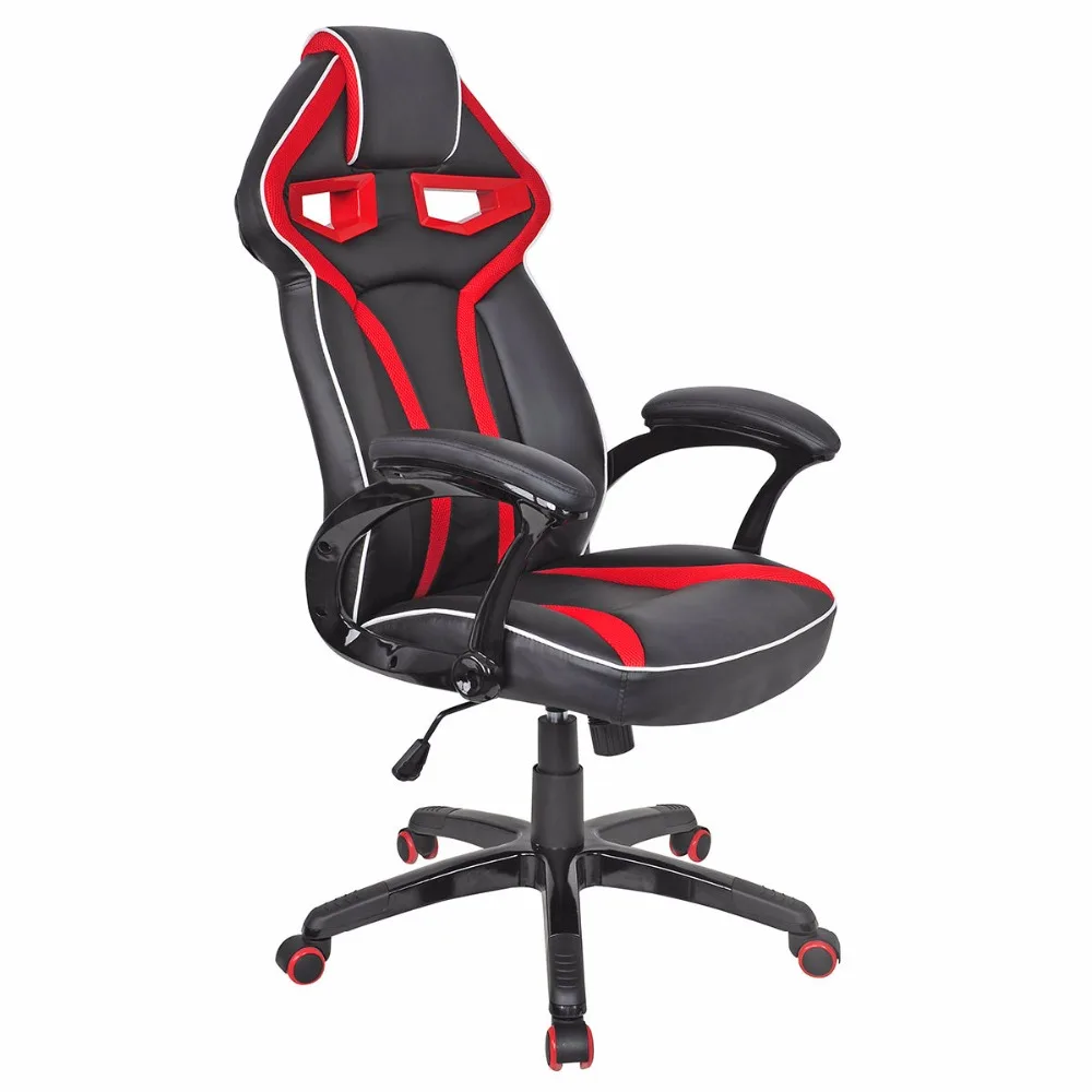 Goplus High Quality Racing Bucket Seat Office Computer Chair High Back Gaming Chair Desk Task Ergonomic 