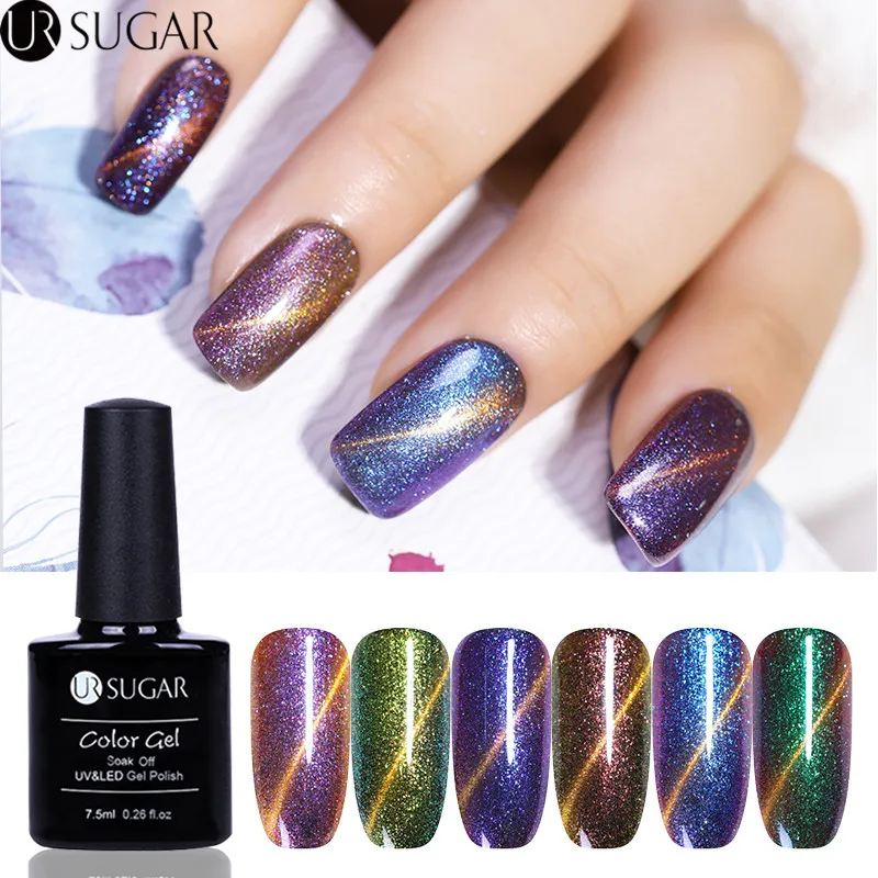 

UR SUGAR Chameleon 3D Cat Eye Nail Gel Polish Magnetic Starry UV Gel 7.5ml Manicure Nail Art Soak Off UV LED Varnish Lacquer