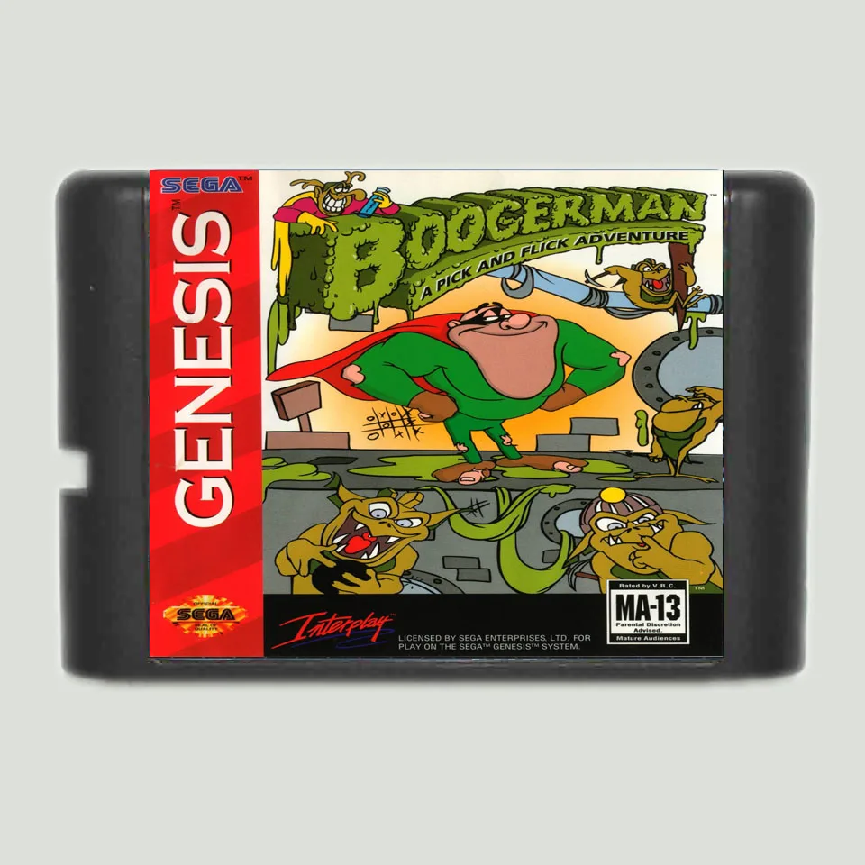 Boogerman A pick And Flick Adventure 16 bit MD игровая карта для sega Mega Drive для Genesis