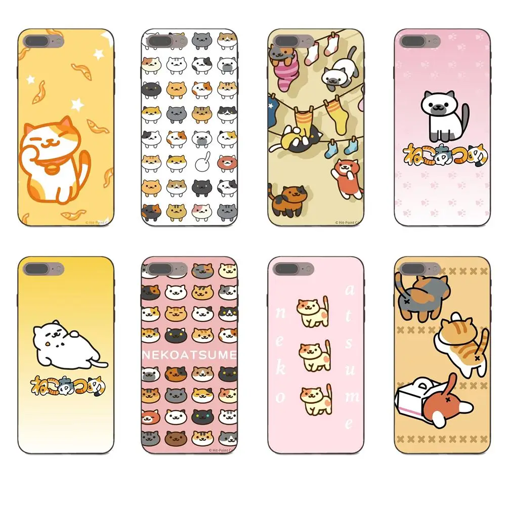 

For Xiaomi Redmi Note 2 3 4 4A 4X 5 5A 6 6A Plus Pro S2 Y2 Soft TPU Print Case Cute Neko Atsume Cat