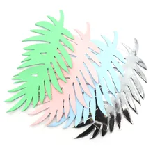 6 шт. 11x24 см DIY Искусственные Пальмовые Листья Вечерние Декорации на день рождения бумажные листья в форме Панциря Черепахи Свадебные вечерние принадлежности