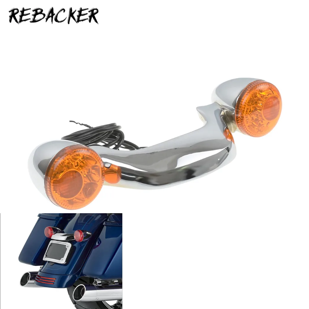 Motorcycle Light Chrome Rear LED Brake Light Turn Signal Bar For Harley