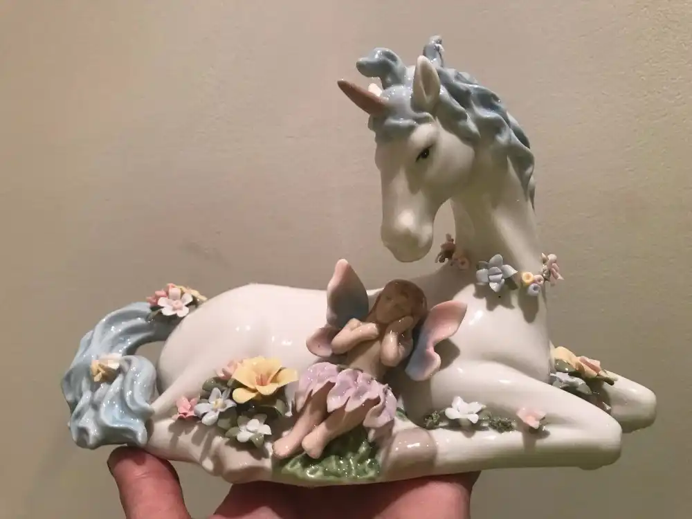 American Traditional Ceramic Beautiful Unicorn Music Box Birthday