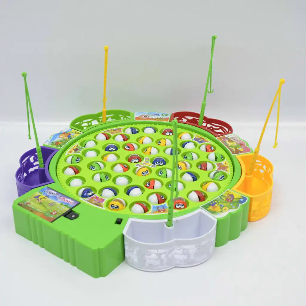 Kids Fishing Game Musical Electric Fishing Toy with 45 Fishes, Xmas Gift Toy for Children