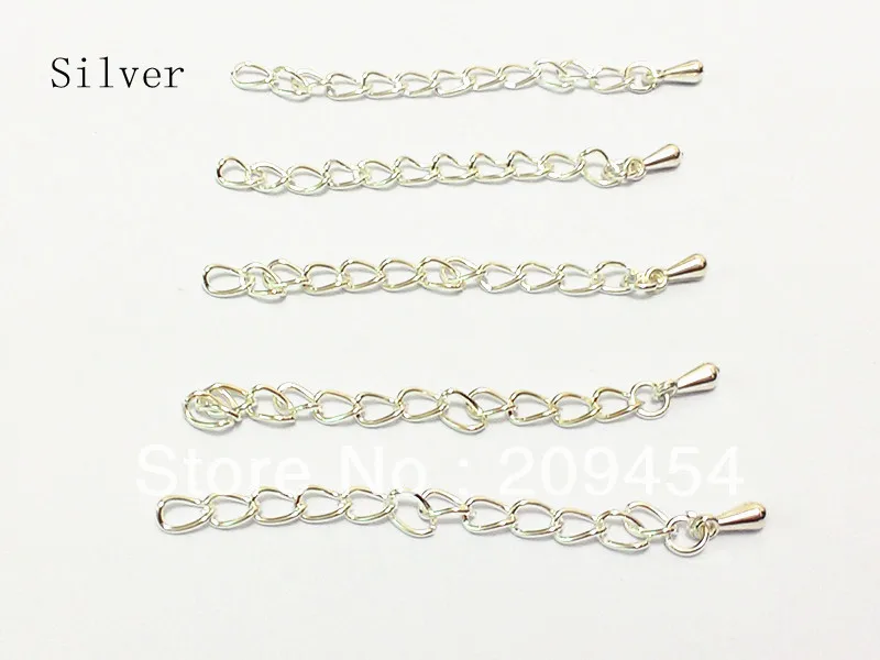 

Wholesae ! 200pcs Silver Plated Adjustable 5CM Chain, Extra Chain For Jewelry Making