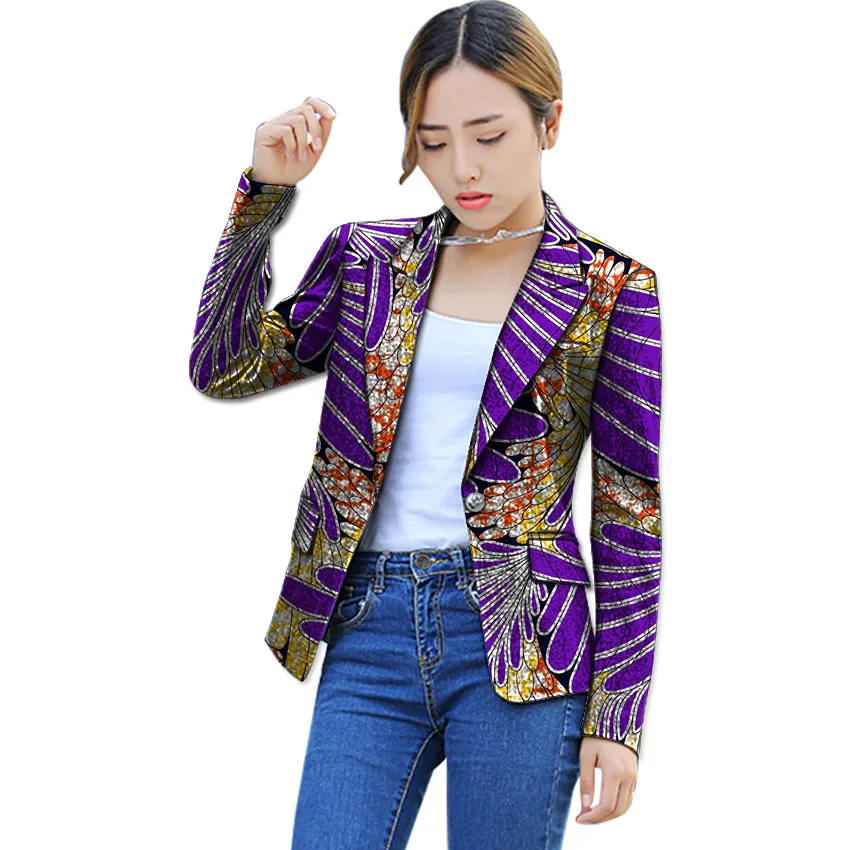 African Print Women Suit font b Jacket b font Fashion Africa Festive Ladies Blazers Coat Tailored