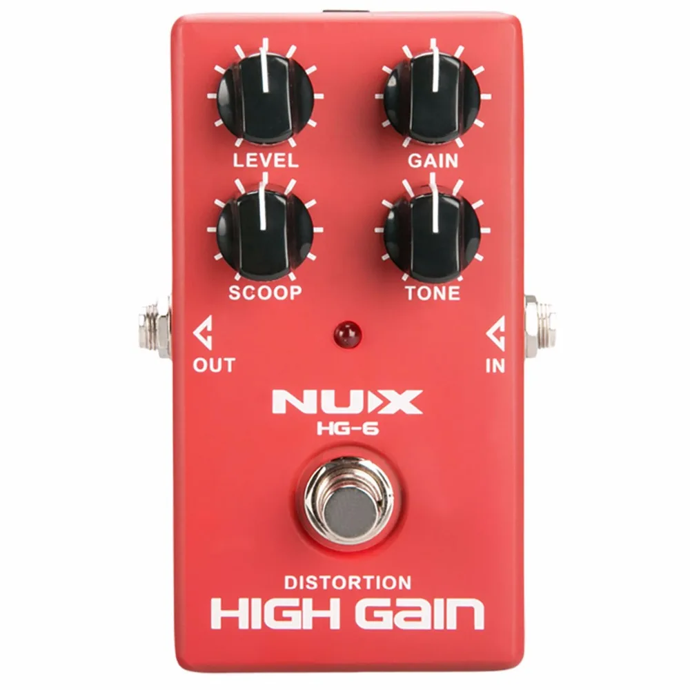 

NUX HG-6 Distortion High Gain Electric Guitar Effect Pedal Heavy Metal Rock Style True Bypass effect pedal free shipping