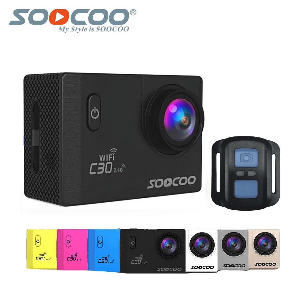 Original SOOCOO C30R 2.4G Wireless Remote Action Camera 4K with Real Voice Adjustable Angle Fish Eye Waterproof 30M Sports DV Original SOOCOO C30R 2.4G Wireless Remote Action Camera 4K with Real Voice Adjustable Angle Fish Eye Waterproof 30M Sports DV