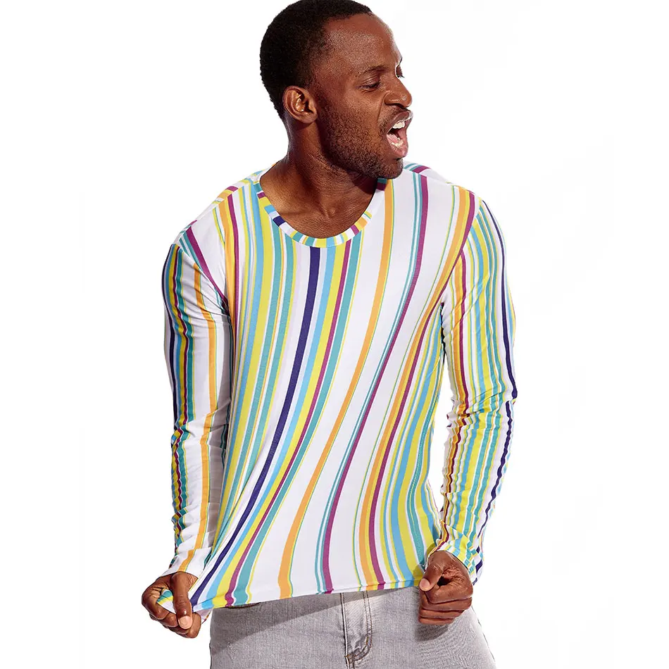 Men Long Sleeve Round Neck Tees 