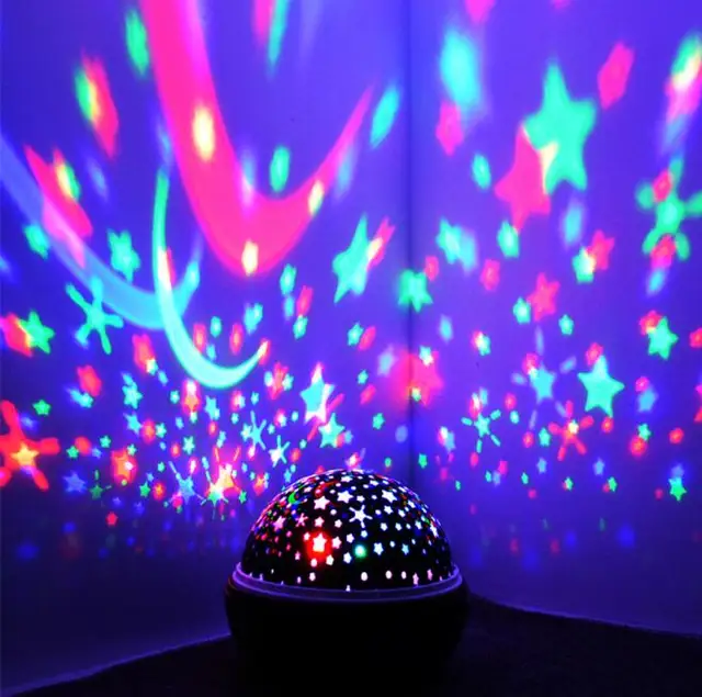 Coversage Rotating Night Light Projector Spin Starry Sky Star Master Children Kids Baby Sleep Romantic Led USB Lamp Projection Stars