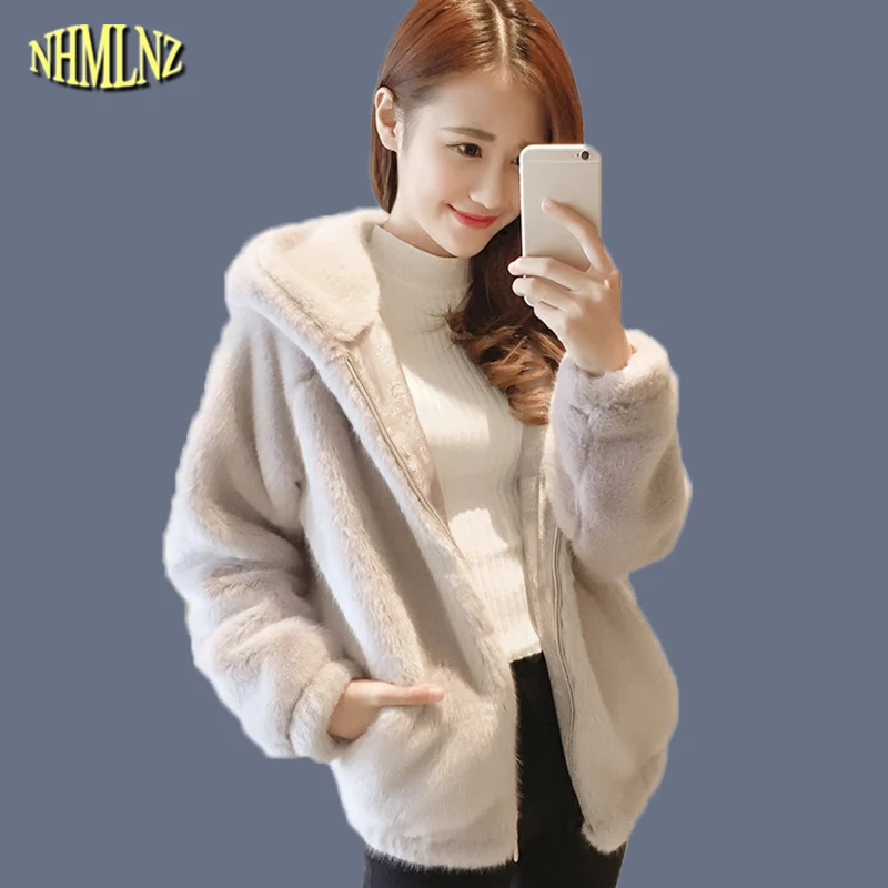 Femmes Lapin De Imitation Chaud Manteau White Mode Fourrure Coréenne 2019 Style Hiver Couleur Nouvelle Solide Survêtement gray Rex Wk234 Veste Court pink Bwxzgqn5fS