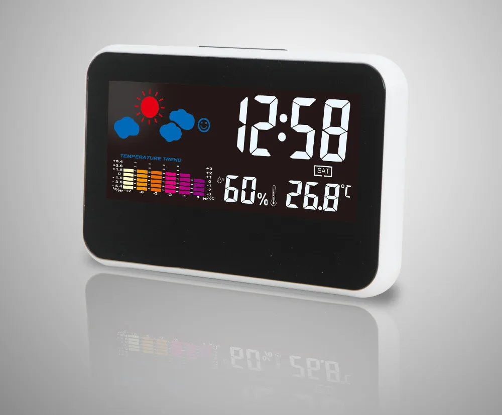 Smart Alarm Clock For Student Colorful LED Backlight Weather Station Electronic Desktop LCD Digital Reloj despertador Gift | Дом и сад