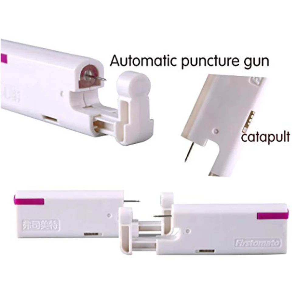 2PCS Ear Nail Gun Disposable Aseptic Household Ear Piercing Gun Portable Ear Piercing Gun Group Sterilized Ear Piercing Unit