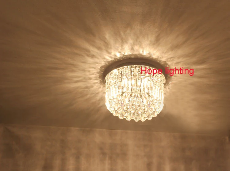 

K9 crystal ceiling light Modern led indoor lighting round ceiling lamps master room K9 crystal stainless steel ceiling lights