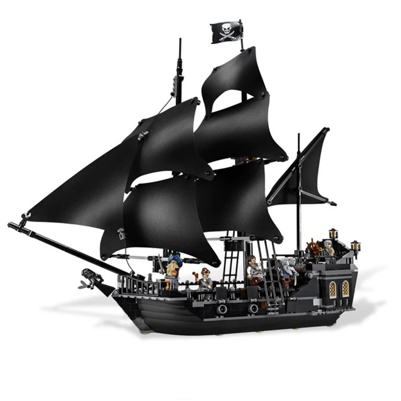 

LEPIN Pirates of the Caribbean Black Pearl Dead Ship Figure Blocks Compatible Legoe 4184 Construction Building Toys For Children