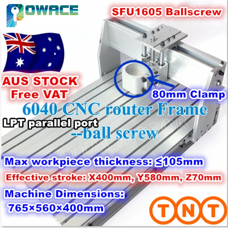 

[EU/AUS Delivery] 6040 1605 Ball Screw Desktop CNC Router Milling Machine Kit 80mm Aluminum Bracket Clamp interchangeable