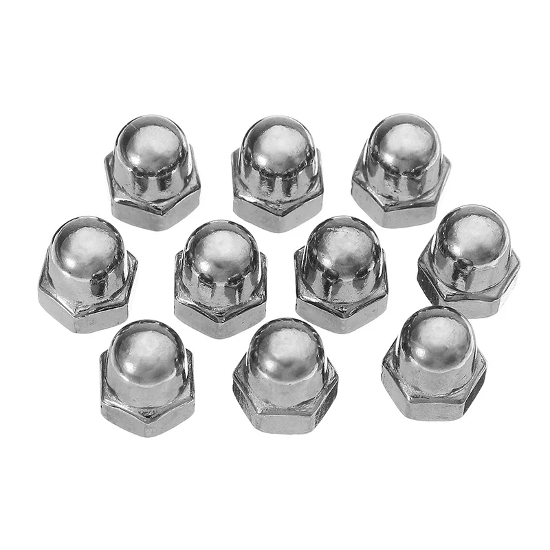 3/16"-24 Stainless Steel Dome Head Cap Acorn Hex Nuts 25Pcs - Walmart